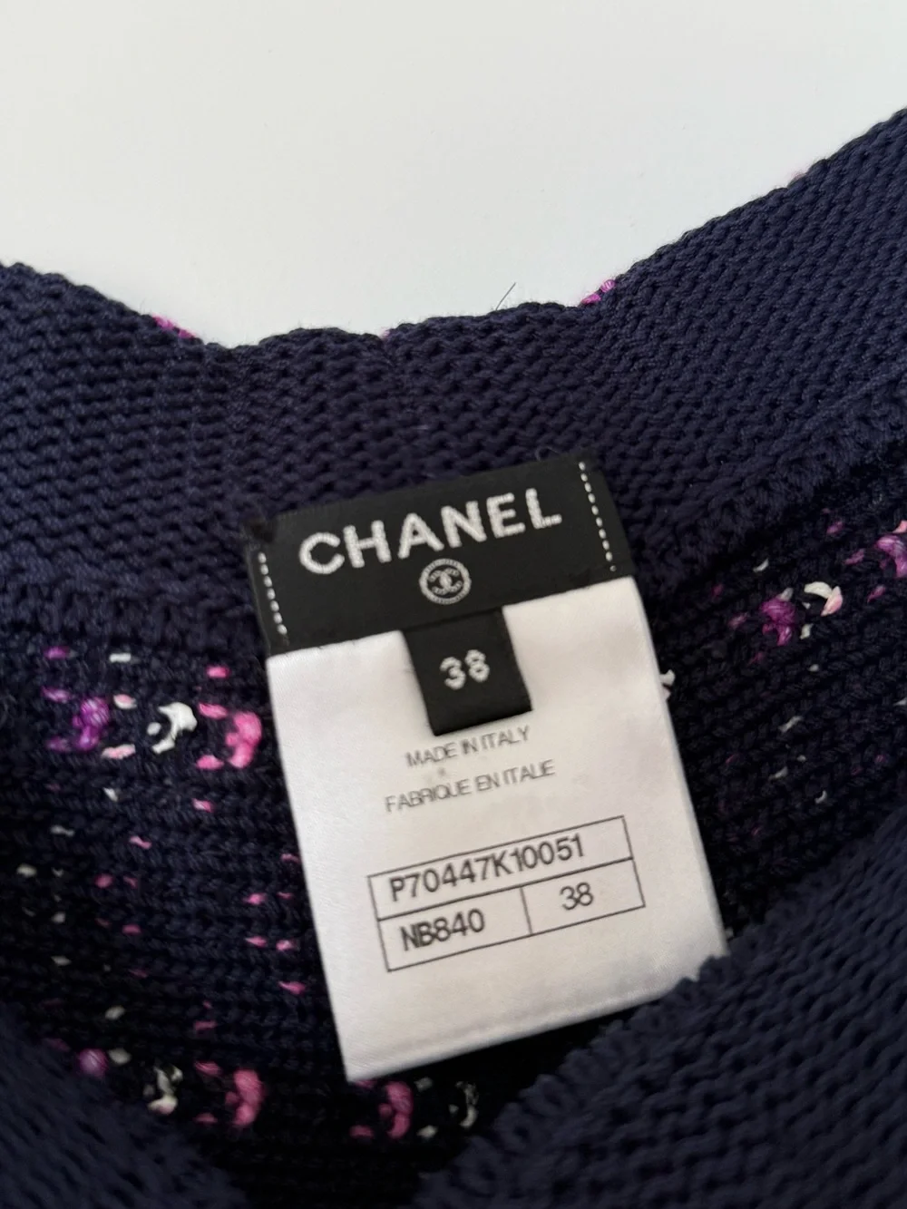 Chanel tweed fringe pants 38